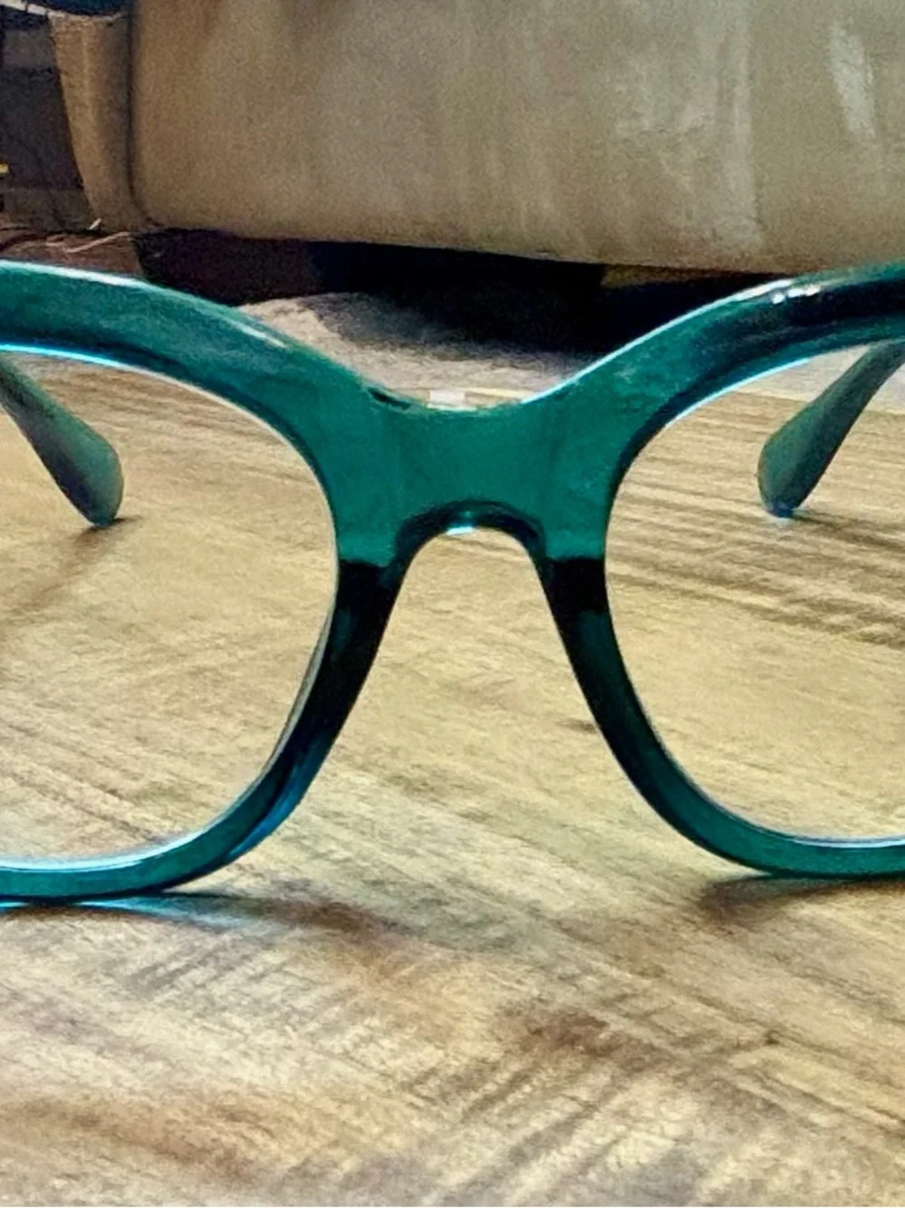 Teal Resin Fashion Eyeglass Frames - Stylish Home Accent